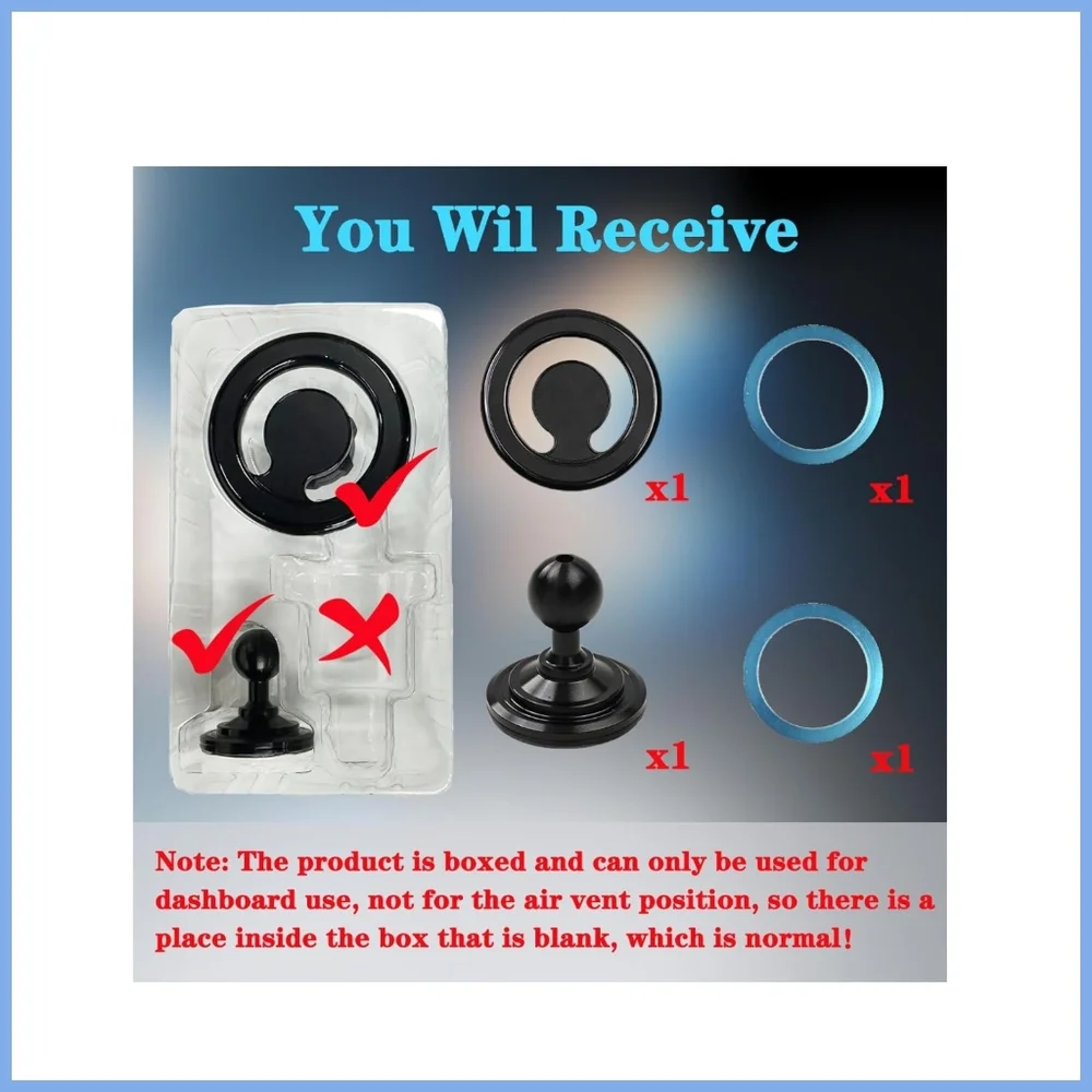 Magnetic Car Phone Holder Black NWT